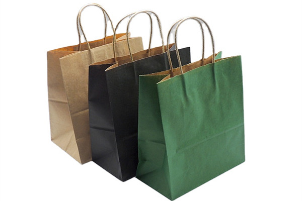 Green paper bags