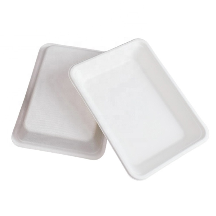 Compostable Bagasse Microwavable Sugarcane Tray for Food
