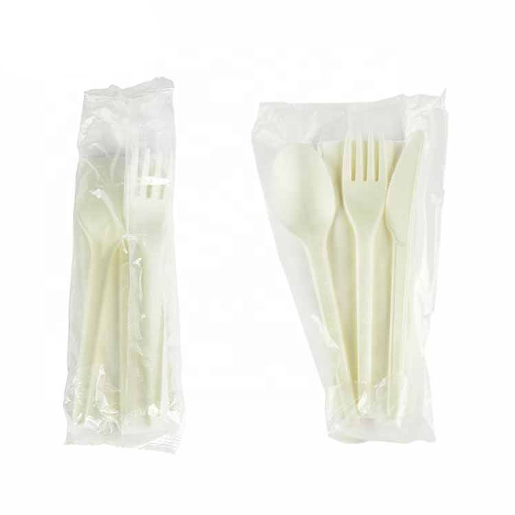 Couverts jetables en PLA Cuillère à Cuillère Compostable Fourchette