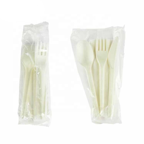 Cubiertos de PLA desechables de tenedor de cuchara compostable