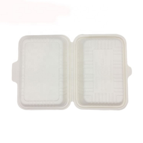Biodegradable Sugarcane Clamshell Takeaway Food Container