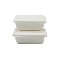 퇴비화 가능한 650ml Bagasse 친환경 일회용 식품 용기