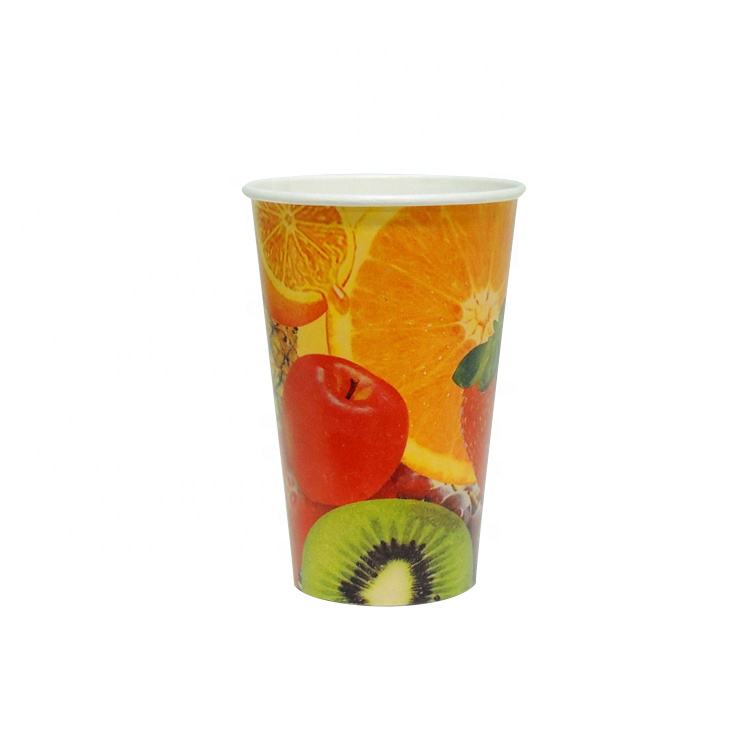 Vaso de papel desechable personalizado para bebidas frías