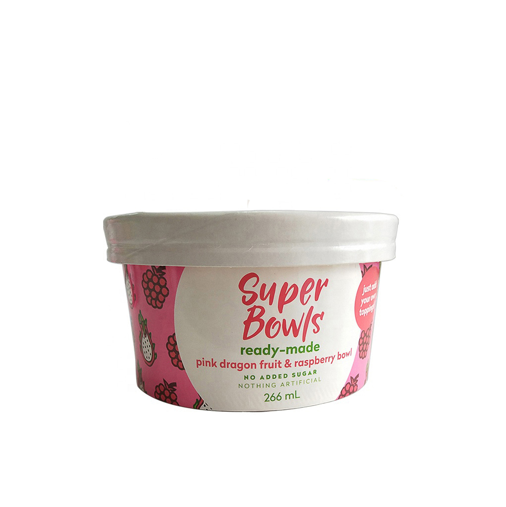 Taza de helado desechable personalizada de taza de yogur congelado