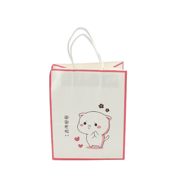 Biodegradable Durable Kraft Paper Bag With Handle