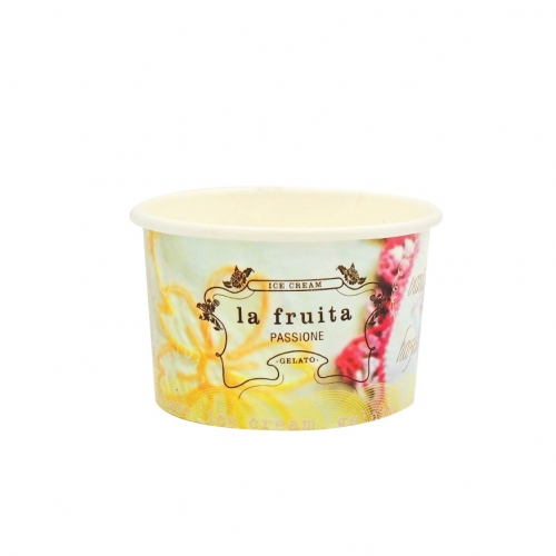 Taza de helado impresa personalizada 100% compostable