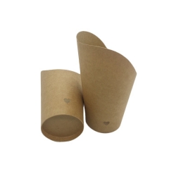PE Coated Kraft Brown Disposable French Fry Paper Cup