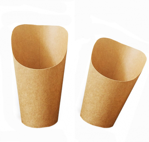 Wholesale Custom Package White kraft Disposable Paper box for French Fries  Box From m.