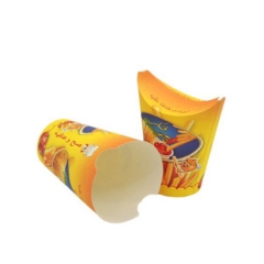 Tazza da imballaggio biodegradabile per alimenti con bocca obliqua per patatine fritte pollo/patatine fritte