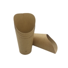 PE Coated Kraft Brown Disposable French Fry Paper Cup