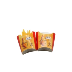 Single Wall Coated Disposable Customized French Fries cup Take Away Box