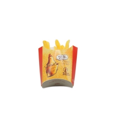 Single Wall Coated Disposable Customized French Fries cup Take Away Box