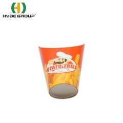 Tasse de papier de frites pliable jetable de 16 oz de conception adaptée aux besoins du client
