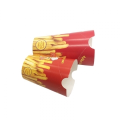 ชิปออกแบบ OEM กล่องบรรจุถ้วยกระดาษทิ้งขายส่ง French Fries Box