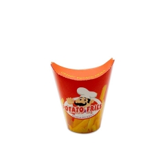 Customized Design Disposable 16oz Foldable French Fries Paper Cup