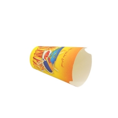 12oz White Cardboard Folded Disposable French Fry Paper Cup