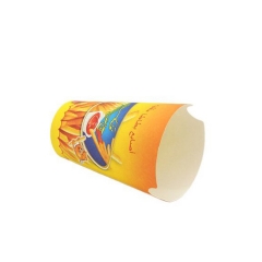 生分解性食品グレード斜め口紙フライドポテトチキン/フライドポテト包装カップ