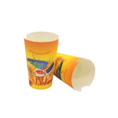 Biodegradable food grade oblique mouth paper Fries Chicken/ French Fries packing cup