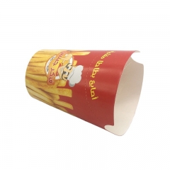 ชิปออกแบบ OEM กล่องบรรจุถ้วยกระดาษทิ้งขายส่ง French Fries Box