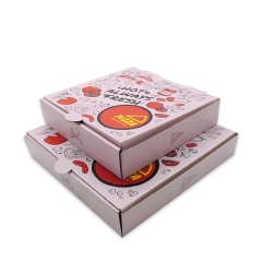 Hộp bánh pizza giấy carton sóng 36 inch được in theo yêu cầu với thiết kế khác nhau