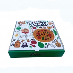 कस्टम पिज्जा बॉक्स डिजाइन टेम्पलेट/नालीदार पिज्जा बॉक्स