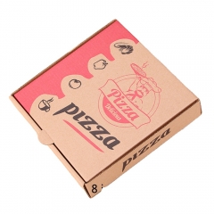 caja de pizza de papel kraft biodegradable portátil para el mercado italiano