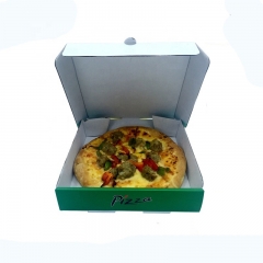 Modelo de design de caixa de pizza personalizado / caixa de pizza corrugada