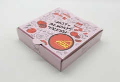 Einweg-Pizzakarton in Rosa mit individuellem Pizzakarton-Design