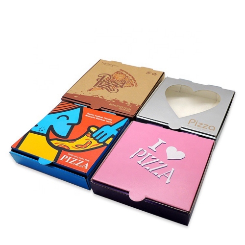 Caixa de distribui??o de papel para pizza Hot Square com design personalizado