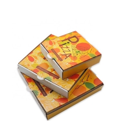 China Food Box Corrugated Paper Orange Pizza Box wholesale