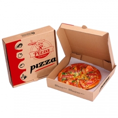 2021 disposable kraft paper pizza box for Italian fastfood restaurant