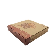 Boîte à pizza rectangulaire Kraft sur mesure pour la restauration rapide
