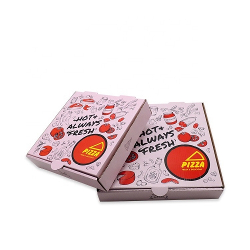 Boîte à pizza en papier de conception d'impression de logo personnalisé prix bon marché