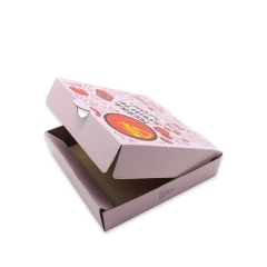 Boîte à pizza dominos ronde jetable avec logo personnalisé