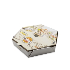 पिज्जा पैकेज के लिए हेक्सागोन पिज्जा बॉक्स उच्च गुणवत्ता पिज्जा बॉक्स हेक्सागोनल