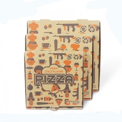Boîte d'emballage de pizza en carton de papier ondulé