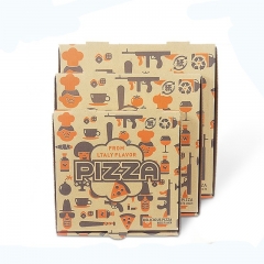 Caja de embalaje de pizza de cartón de papel corrugado