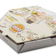 scatola per pizza design personalizzato stampato esagonale Scatola per pizza di alta qualità