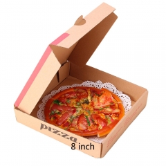 caja de pizza de papel kraft biodegradable portátil para el mercado italiano