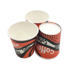 Vasos de papel de pared simple desechables al por mayor 6.5oz para café