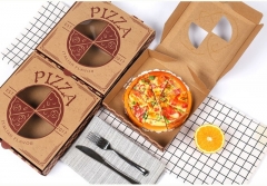 Caja de pizza con calefacción Golden Supplier Marrón