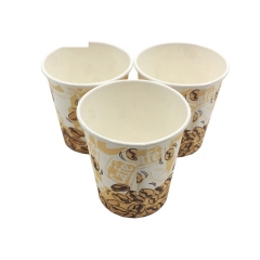 6.5 oz Disposable Insulated Corrugated Sleeve single Wall Paper Coffee Cups for Drink