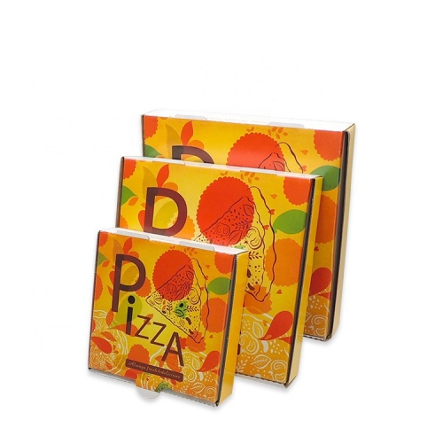 2020 100% boîte de papier à pizza de qualité alimentaire avec impression personnalisée