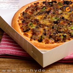 Thiết kế mới hộp bánh pizza hình chữ nhật OEM in màu trắng