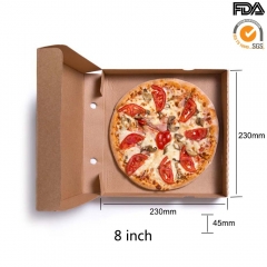 Échantillons gratuits écologiques boîte à pizza en carton ondulé kraft