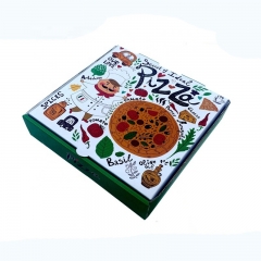पिज्जा के लिए डिस्पोजेबल ई-बांसुरी कार्डबोर्ड बॉक्स