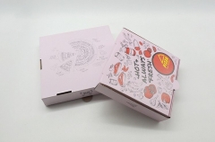 Design personalizado de caixa de pizza rosa descartável