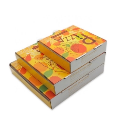 China Food Box Corrugated Paper Orange Pizza Box wholesale