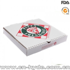 Белая биоразлагаемая коробка для пиццы стандартного размера