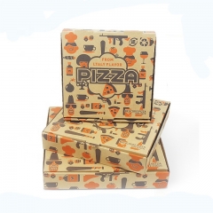 Caja de embalaje de pizza de cartón de papel corrugado